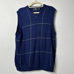 Studio Bill Blass Navy Sweater Vest Men's XL